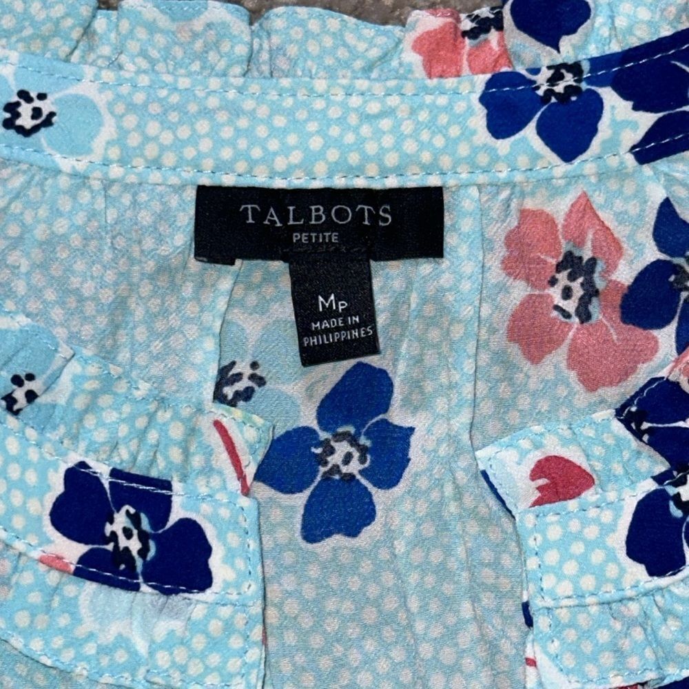 Talbots Ruffle Trim Shell Top! - Picture 12 of 14